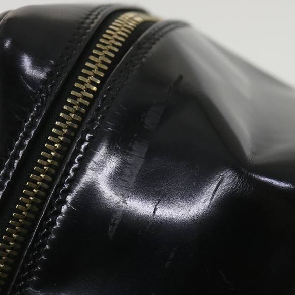 GUCCI Bamboo Vanity Cosmetic Pouch Patent leather Black 032 1705 Auth bs4532 - Picture 7 of 16